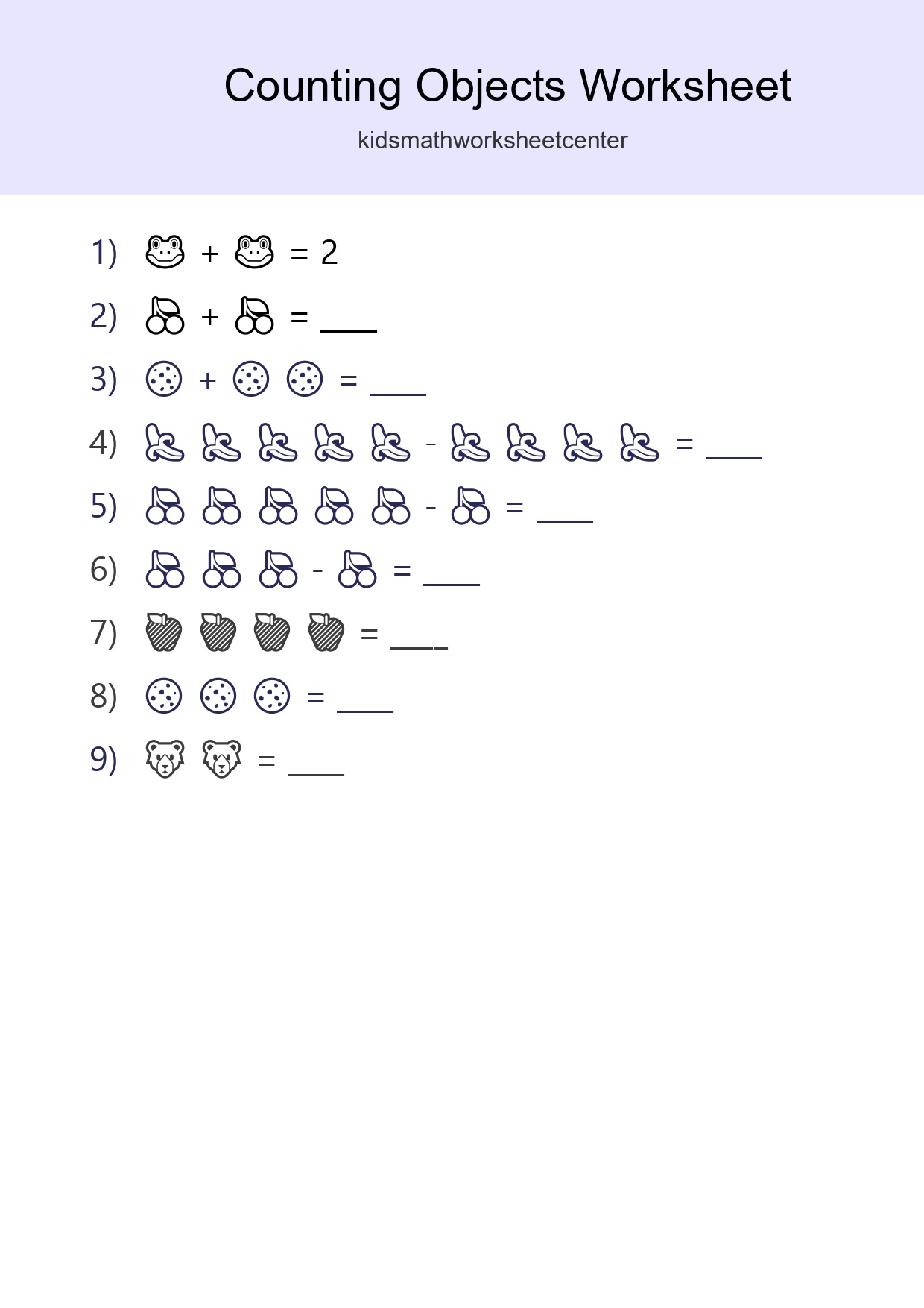 Learn Counting With Pictures Worksheet (Pre-K) - Part 113