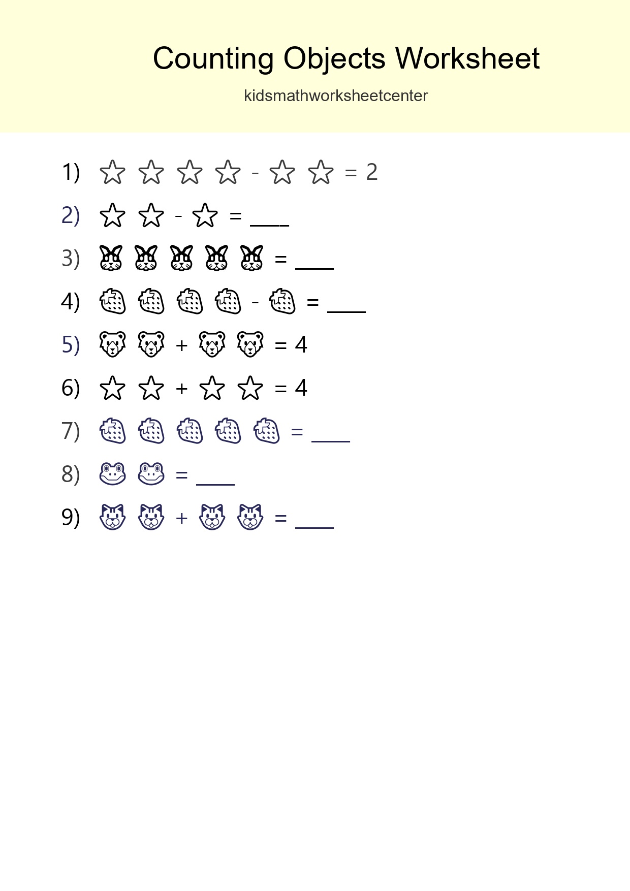 Learn Counting With Pictures Worksheet (Pre-K) - Part 300