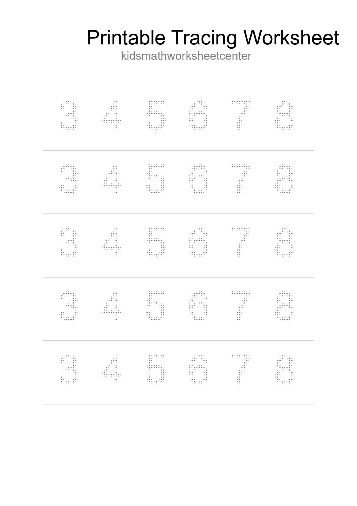 Printable Tracing Worksheet For Kids - Part 10