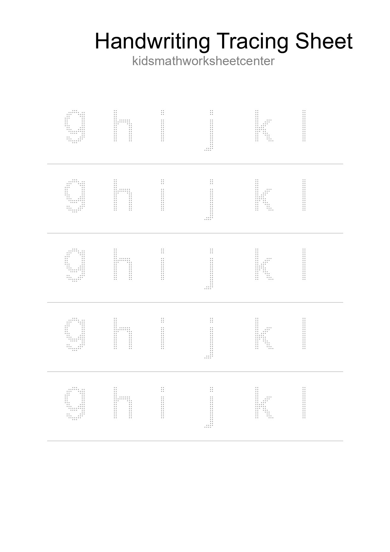 Printable Tracing Worksheet For Kids - Part 131