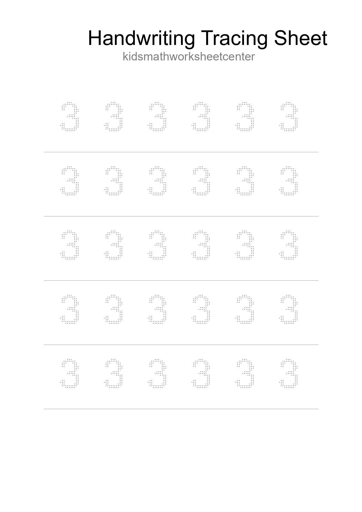 Printable Tracing Worksheet For Kids - Part 153