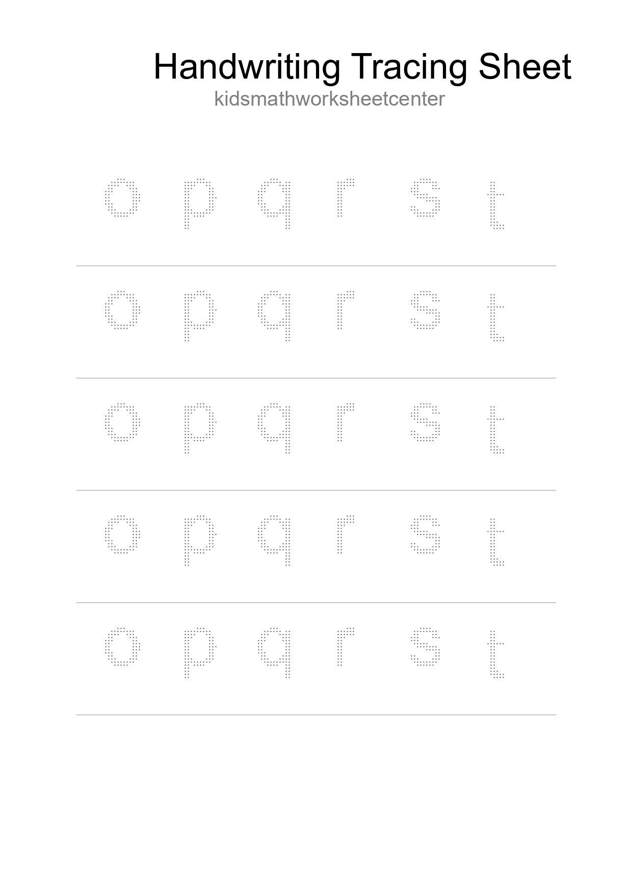 Printable Tracing Worksheet For Kids - Part 197