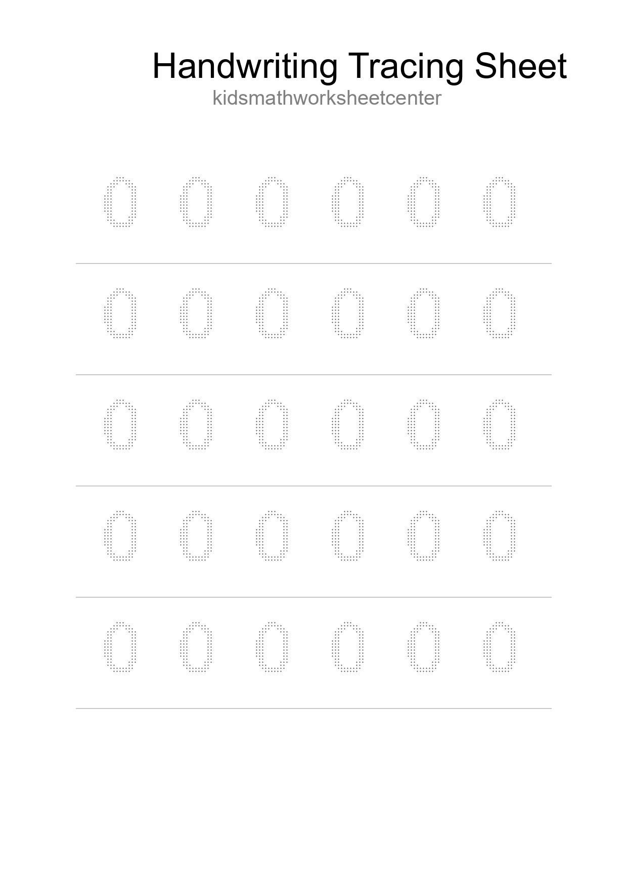 Printable Tracing Worksheet For Kids - Part 263