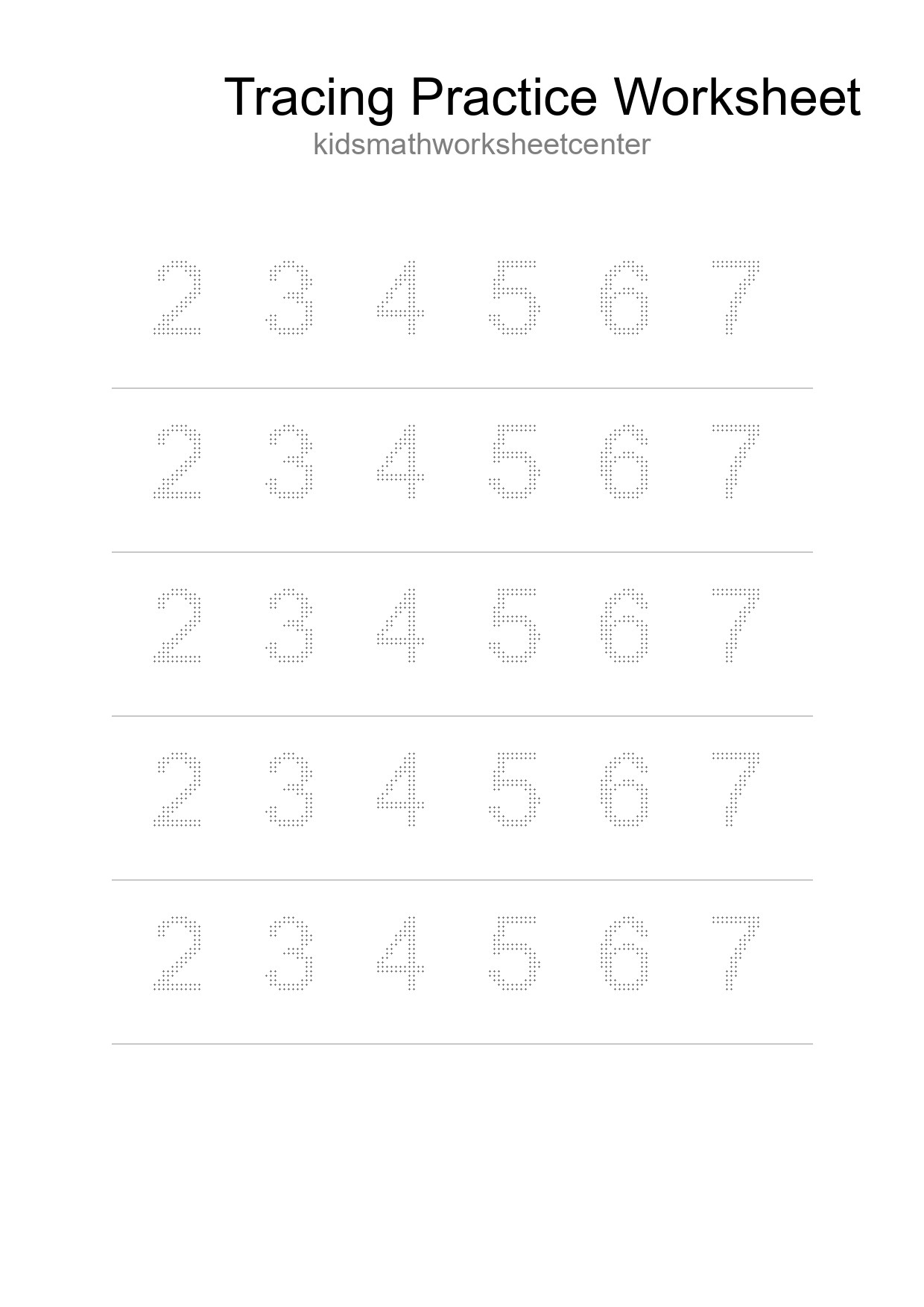 Printable Tracing Worksheet For Kids - Part 87