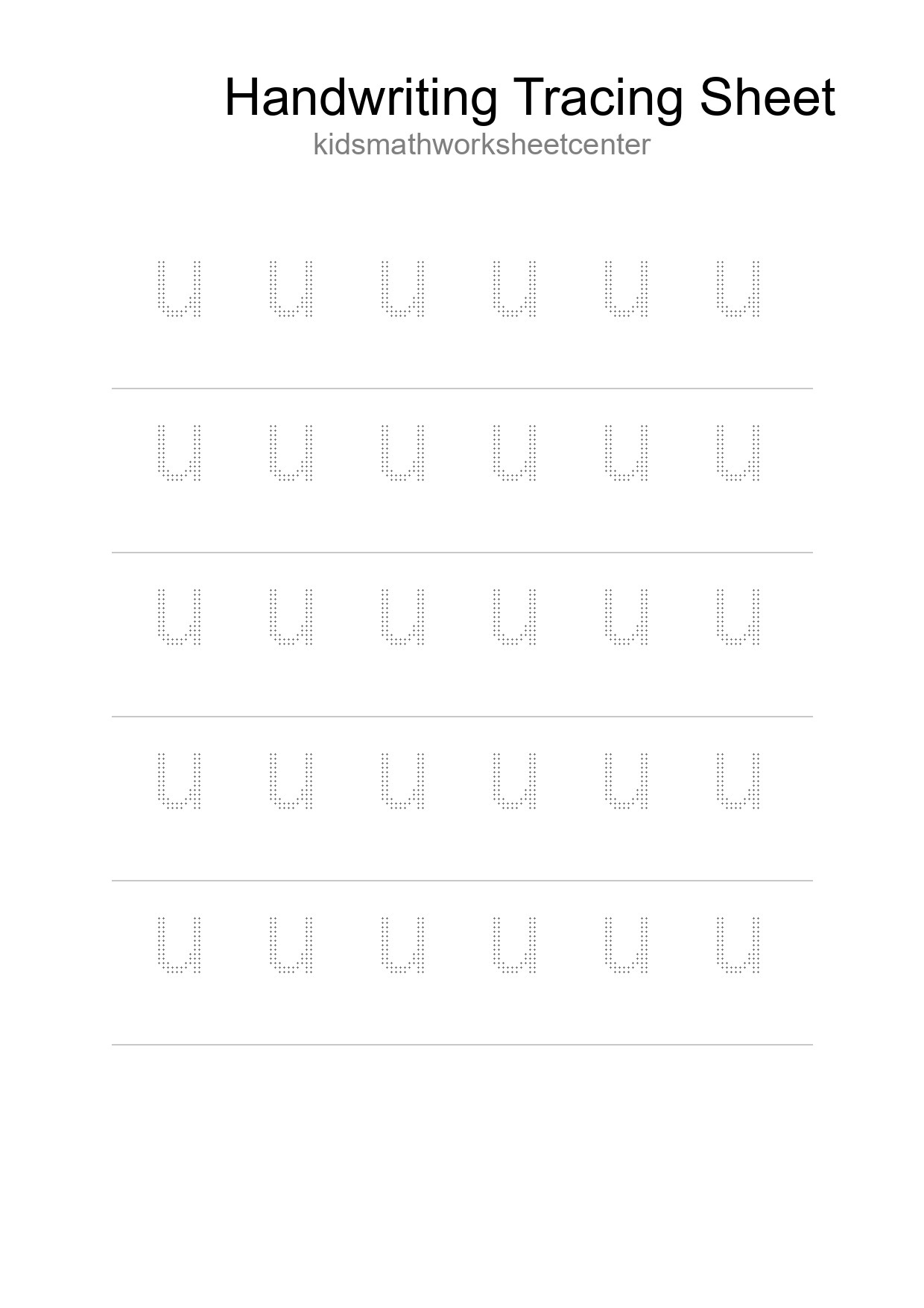 Printable Tracing Worksheet For Kids - Part 98